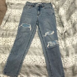 PacSun distressed bandana patched jeans